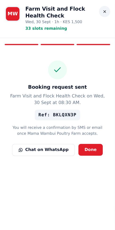 Screenshot: Wait for confirmation